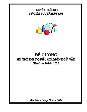 Đề cương ôn thi THPT quốc gia môn Ngữ văn năm học 2014 - 2015